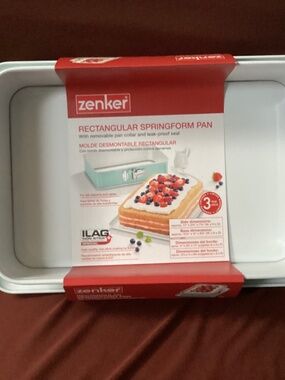 Zenker Rectangular Springform Pan 11” x 2 3/4” x 7 1/4” (W x H x D)  New